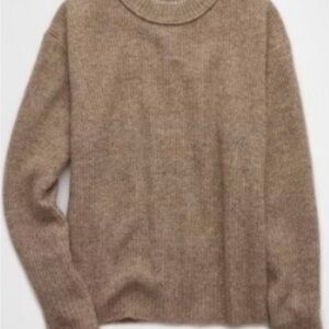 American Eagle Outfitters Tan Crew Neck Sweater